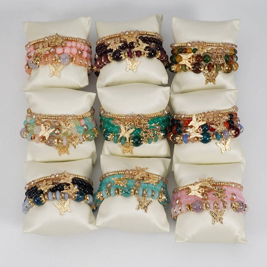 CWAJE05709_BOHO BUTTERFLY PENDANT LAYERED BRACELET