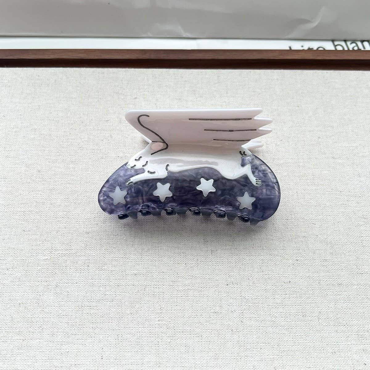 Swan & Star Acetate Hair Clips with Goddess Design