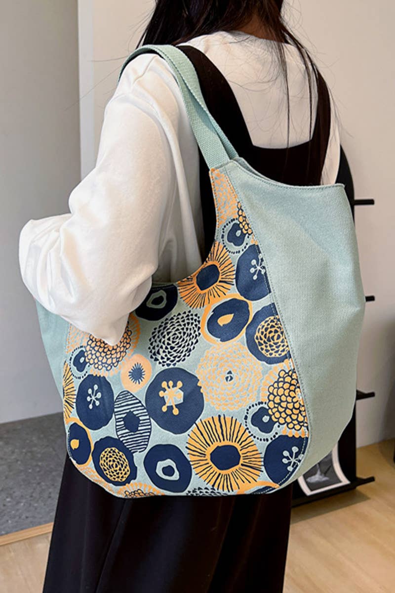 MODERN PATTERNED CASUAL CANVAS SHOULDER BAG_CWAB0511
