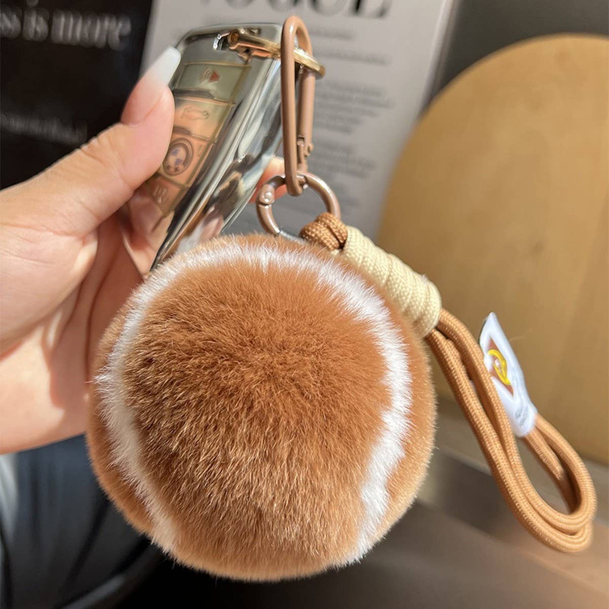 CWMM10409_TENNIS BALL KEYCHAIN  BAG CHARM GIFT