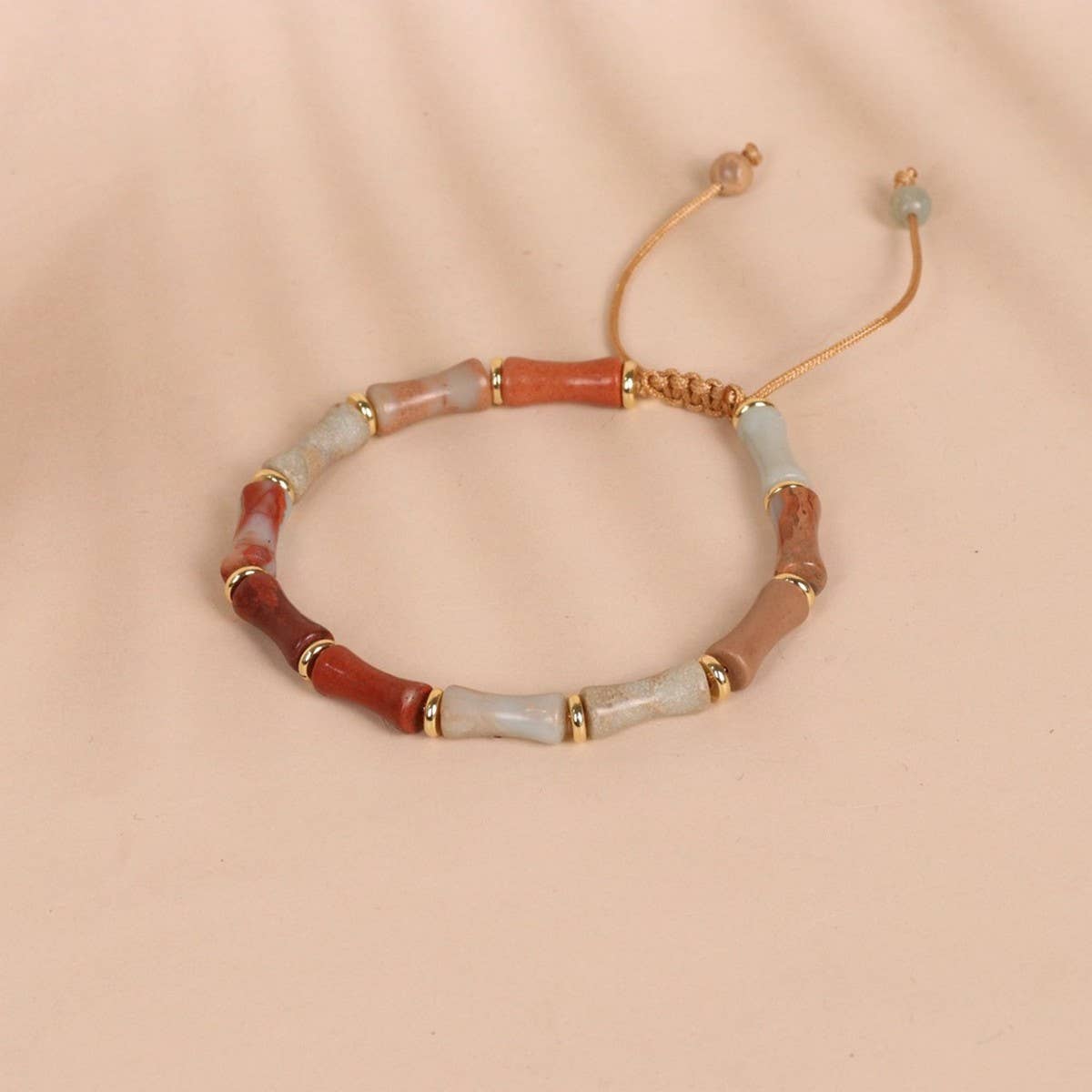 BAMBOO SHAPE NATURAL STONE BRACELET_CWAJE3941