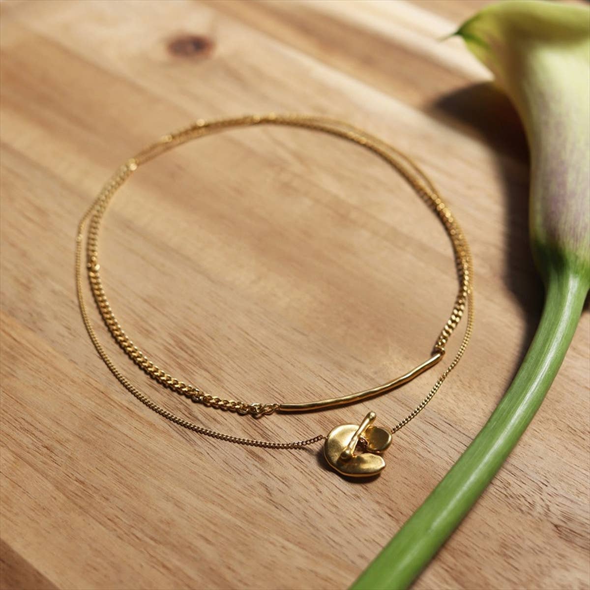 RETRO NICHE DESIGN DOUBLE-LAYER NECKLACE_CWAJE2133