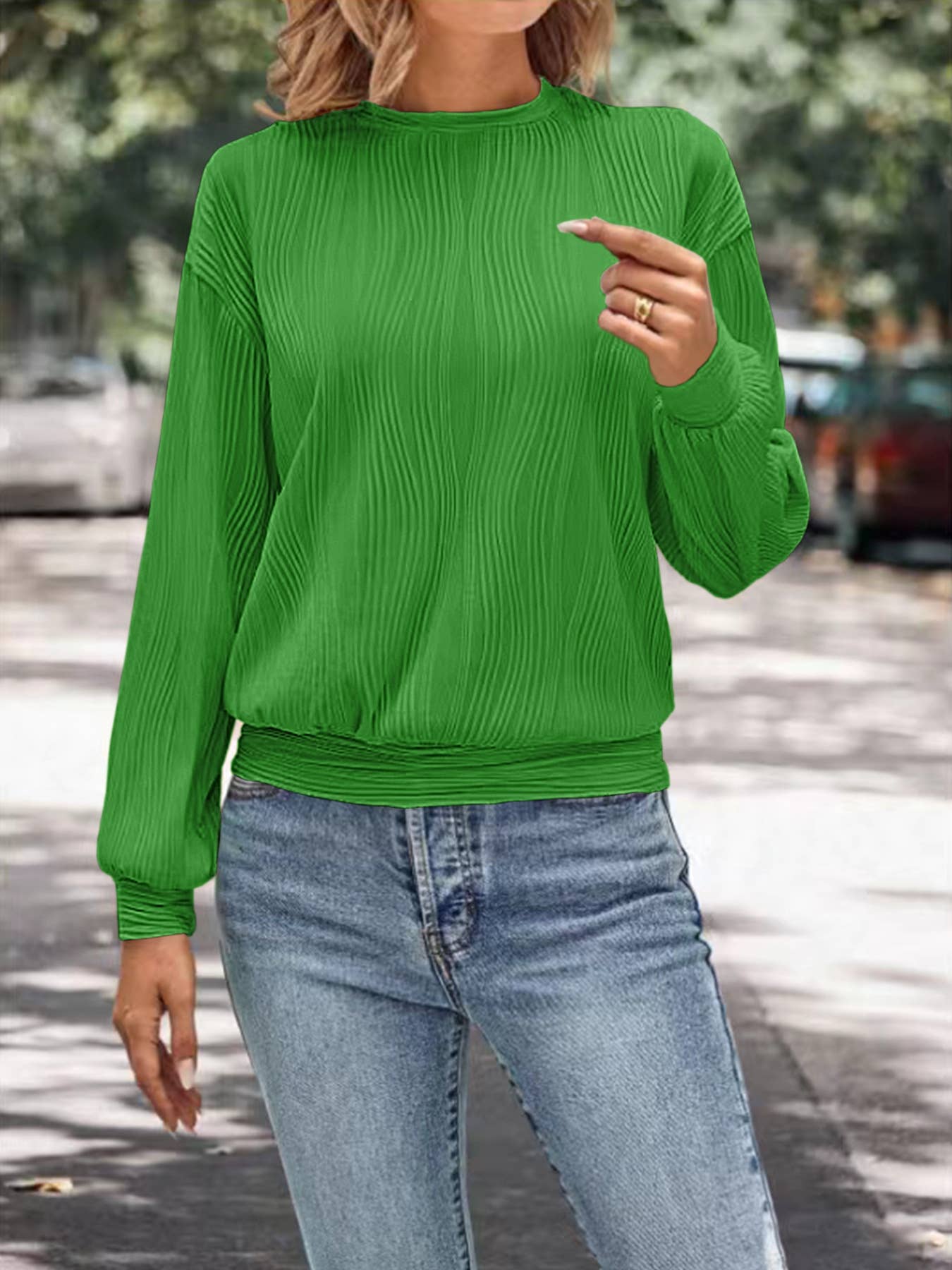 DROP SHOULDER ROUND NECK SOLID COLOR LOOSE TSHIRT