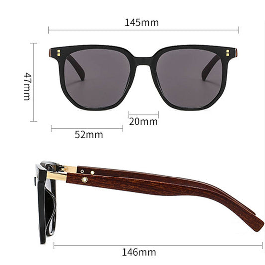 Wood Grain Square Sunglasses for Street Style_CWASG1153