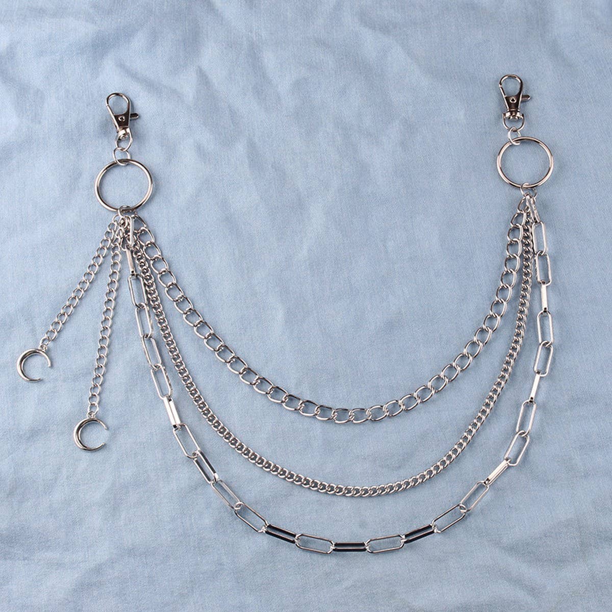 HIP HOP ROCK STYLE MOON PENDANT PANTS CHAIN