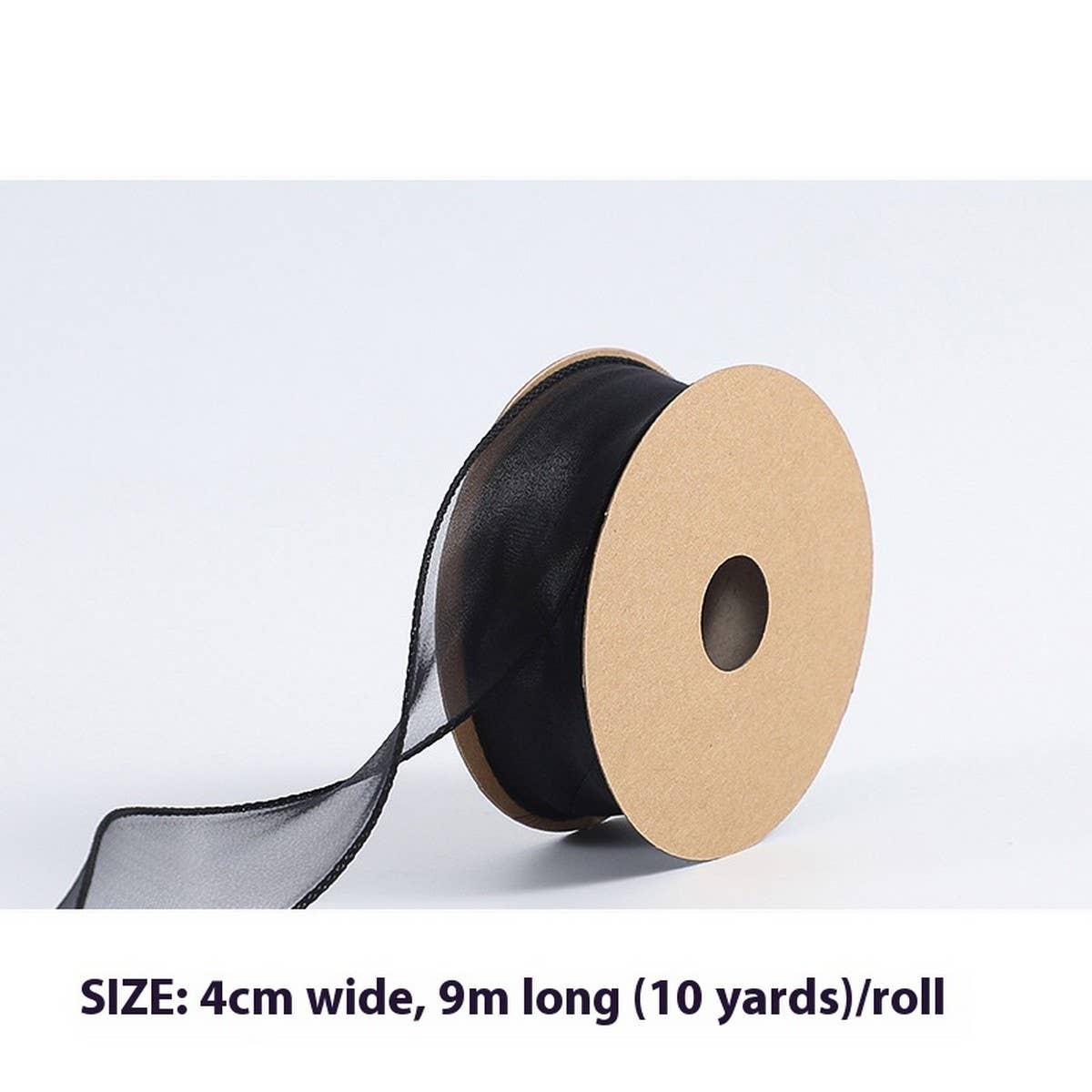 PLAIN FISHTAIL ORGANZA WITH FLORAL BINDINGDIYRIBBON_CWMM5788