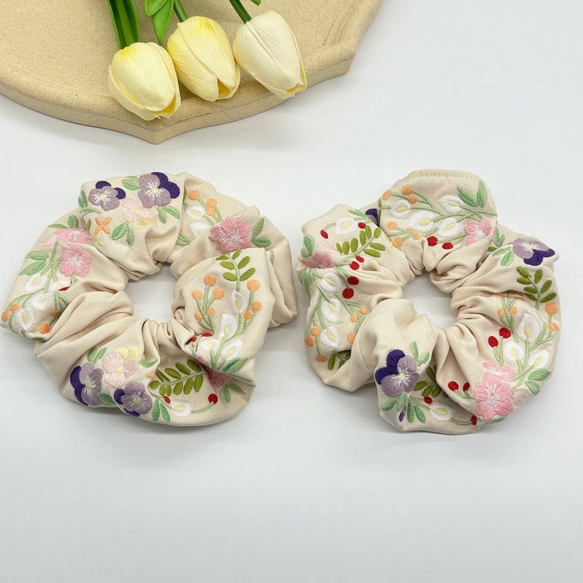 HEAVY FLOWER EMBROIDERY HEADBAND HAIR ACCESSORIES