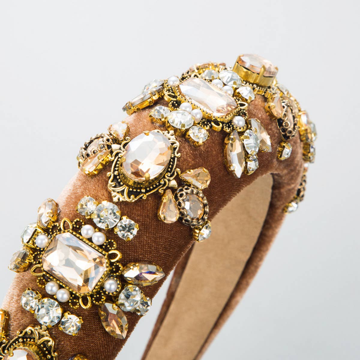 NEW GLASS DIAMOND HIGH HEAD SPONGE HEADBAND