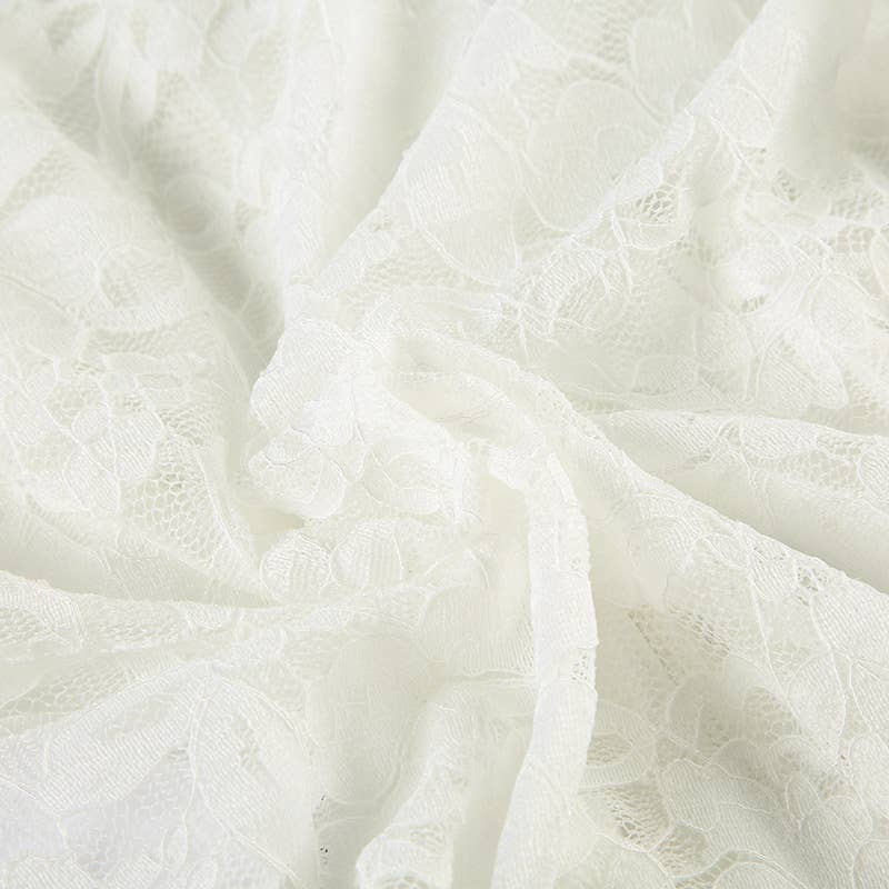 Square collar flared sleeve lace shirt of top