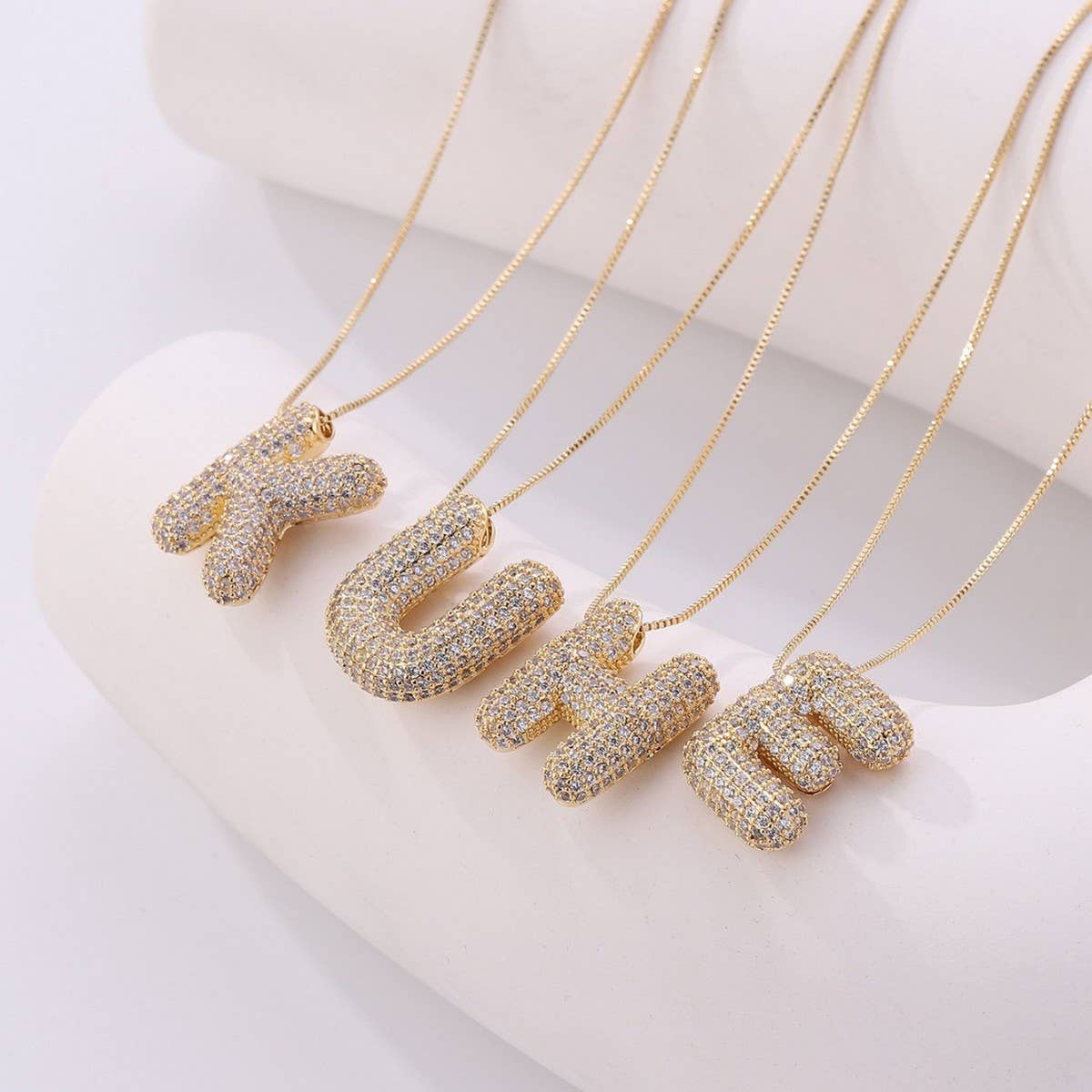 Copper Zirconia Pendant Necklace - Hip Hop