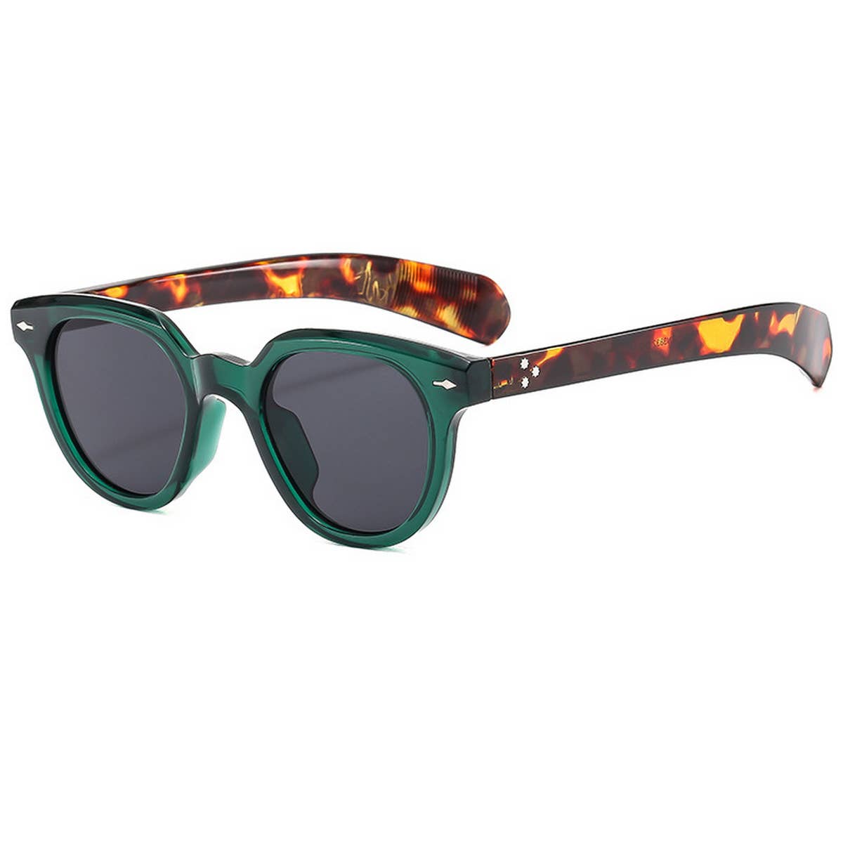 FASHIONABLE OVAL LEOPARD PRINT SUNGLASSES
