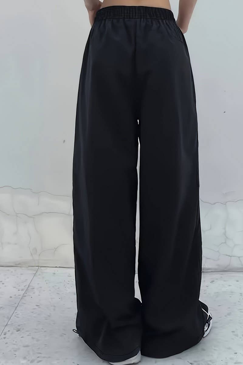 CWBLP2087_STREETWEAR PATCHWORK DRAWSTRING JOGGER PANTS