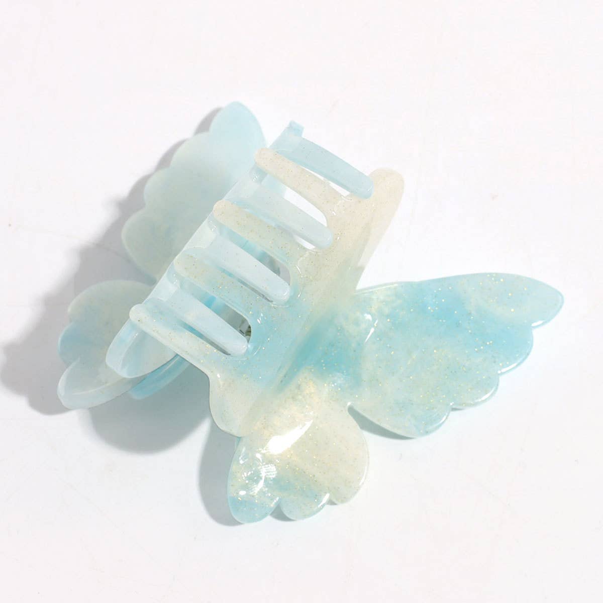 DOUBLE-LAYER BUTTERFLY GRADIENT PEARL HAIRPIN