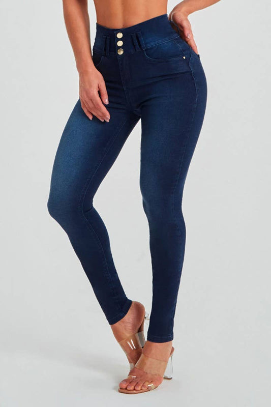 CWJP0599_HIGH WAIST STRETCH BUTT LIFTING SKINNY JEANS
