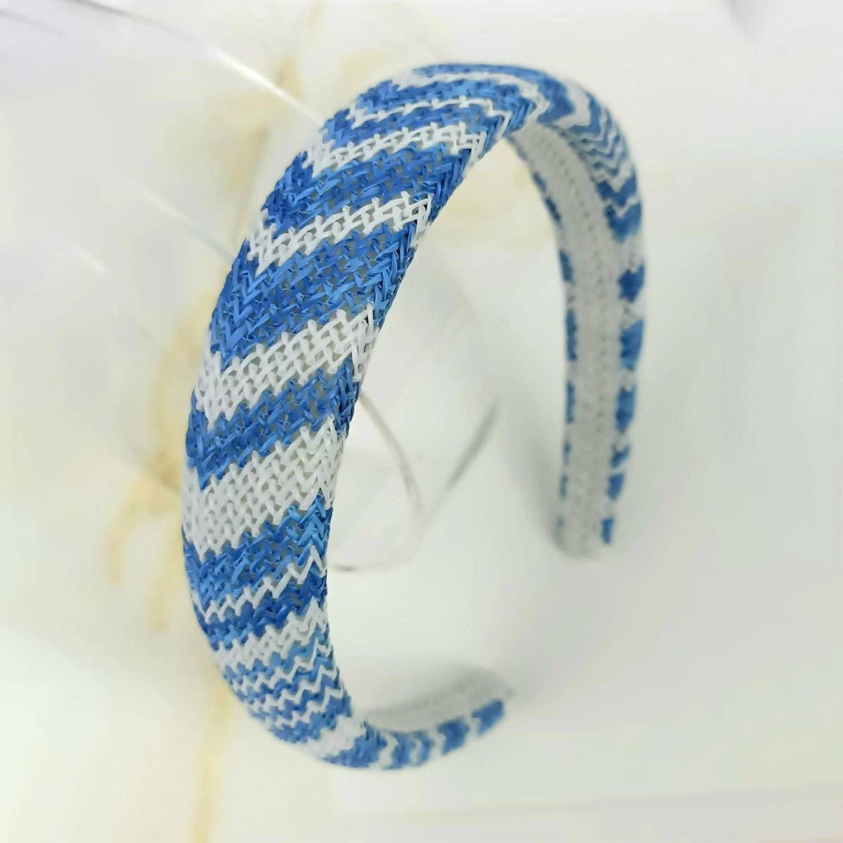 New Raffia PP Straw Padded High Crown Headband