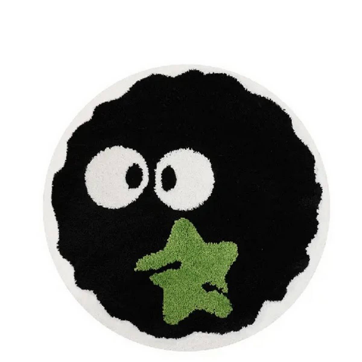 Cute Soot Plush Round Rug, Cartoon Floor Mat