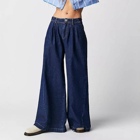 STREET STYLE AMERICAN WIDE-LEG BAGGY CASUAL JEANS