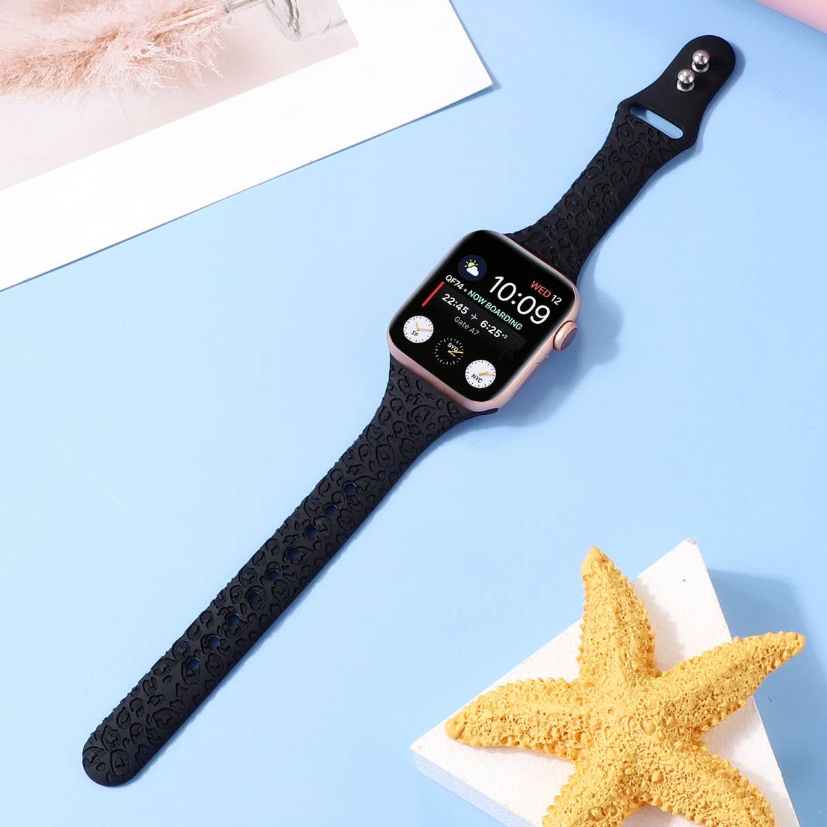 APPLE WATCH9-1 ENGRAVED LEOPARD PRINT STRAP IWATCH8_CWWW0070