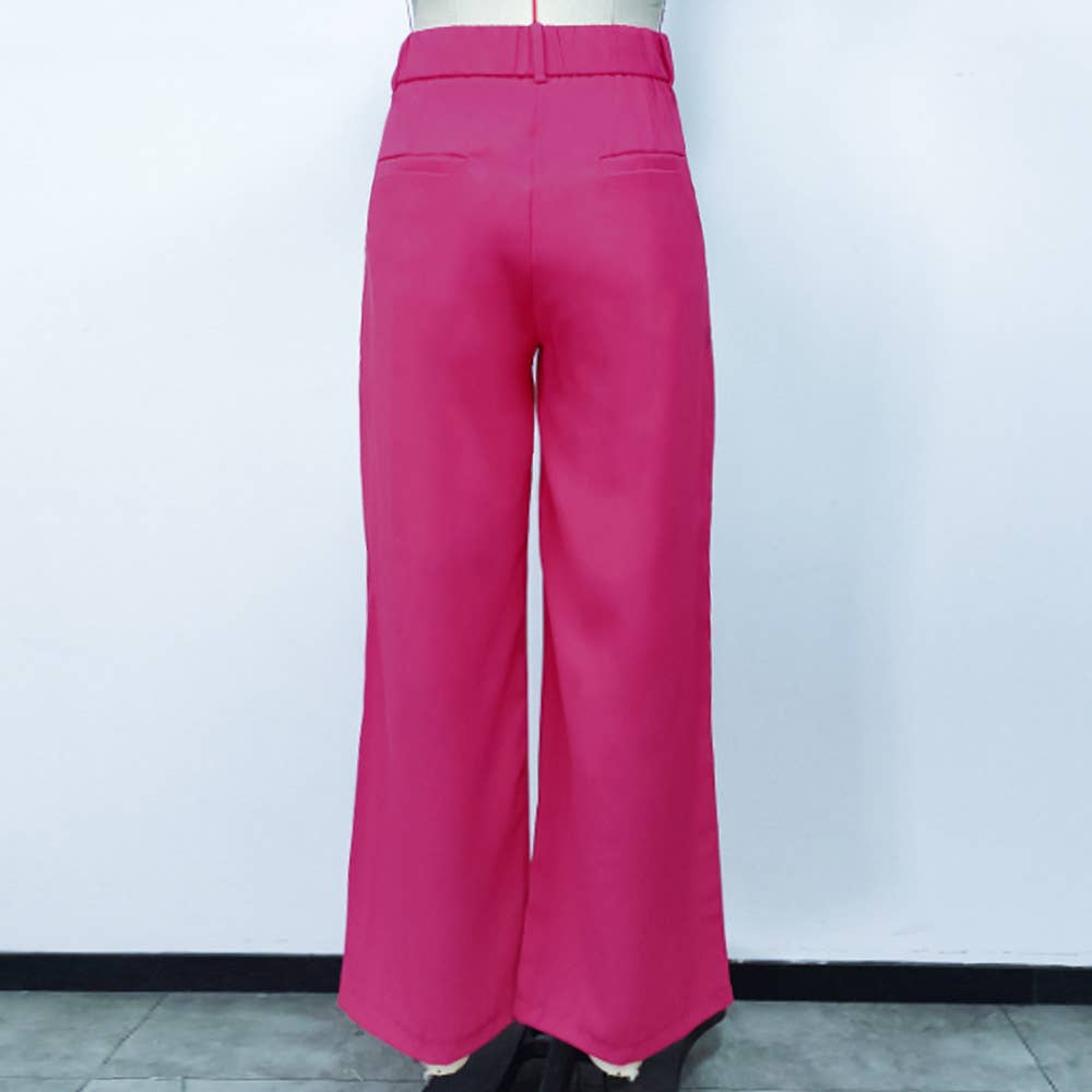 Slimming pockets high waist wide legs