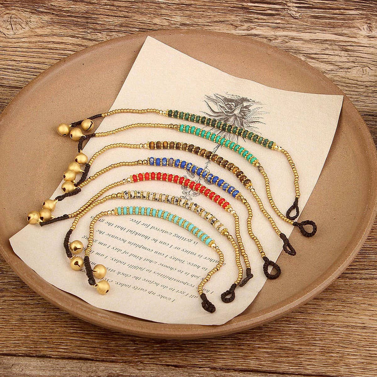 HANDMADE VINTAGE SIMPLE BEADED BRAIDED BRACELET