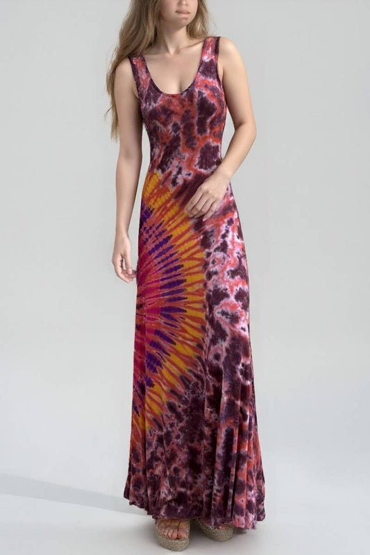 CWDMD6479_SLEEVELESS PRINTED A-LINE MAXI DRESS