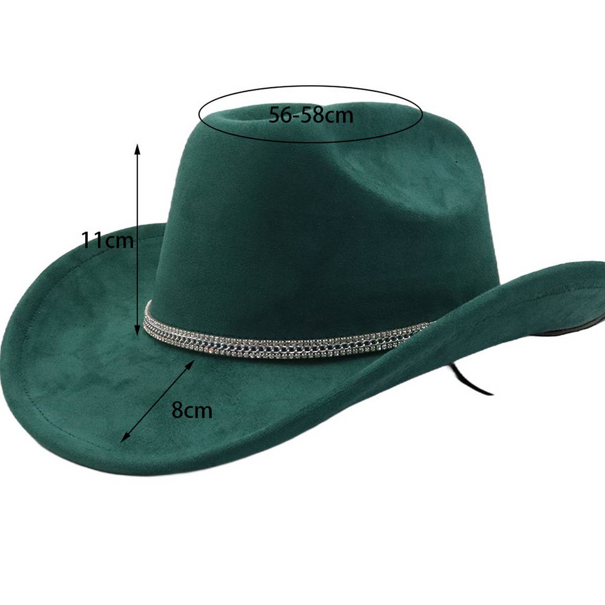 Men & Women Suede Western Cowboy Fedora Hat_CWAH04395