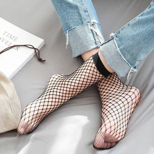 SEXY HOLLOW MESH SOCKS FISHING NET SOCKS