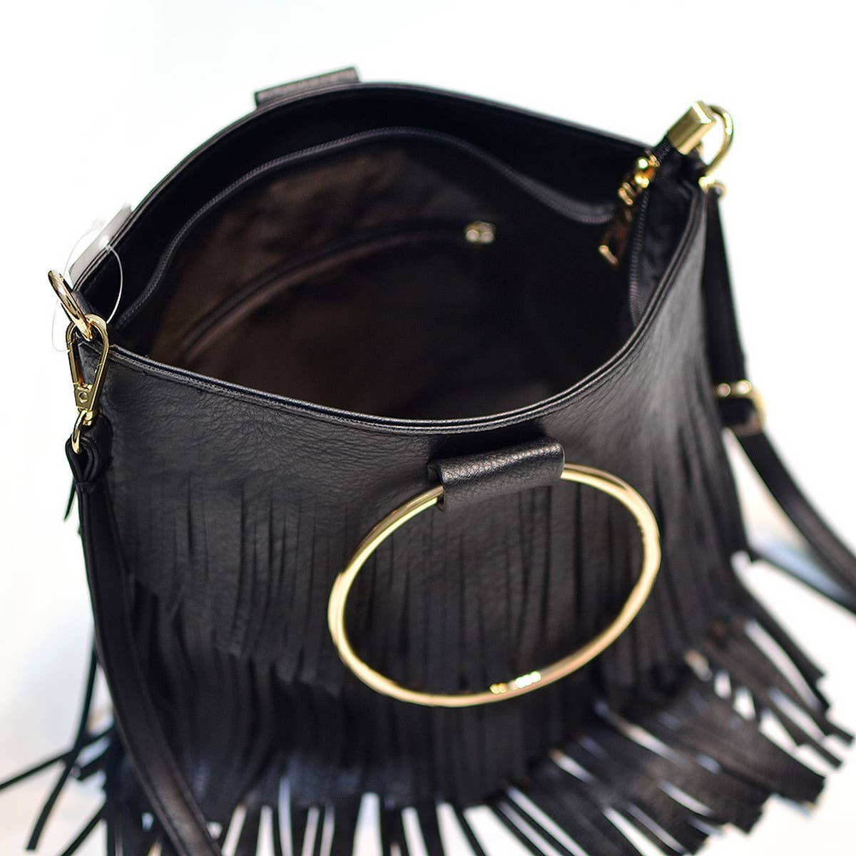 CWAB4544_IRREGULAR TASSEL HANDBAG SHOULDER BAG