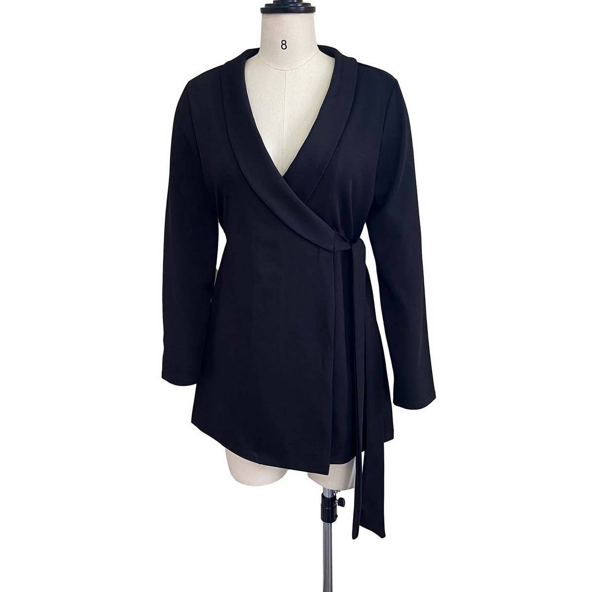 SLIM FIT TIE-STRAP SUIT SKIRT PLUS SIZE DRESS_CWDSD6168