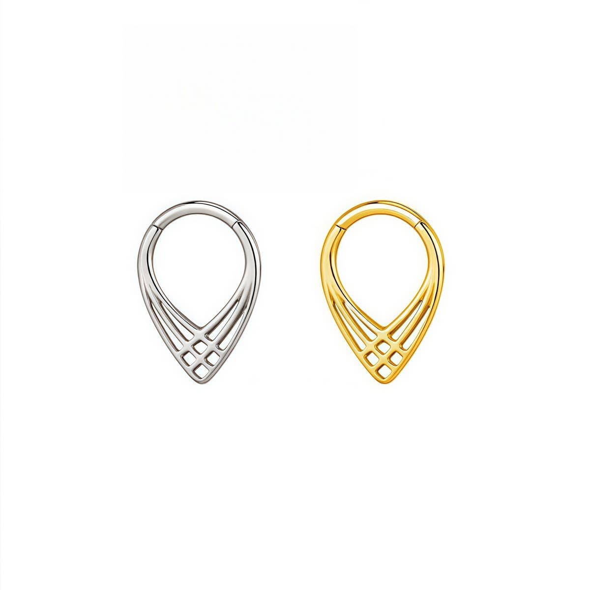 New Punk Polished Steel Teardrop Septum Ring