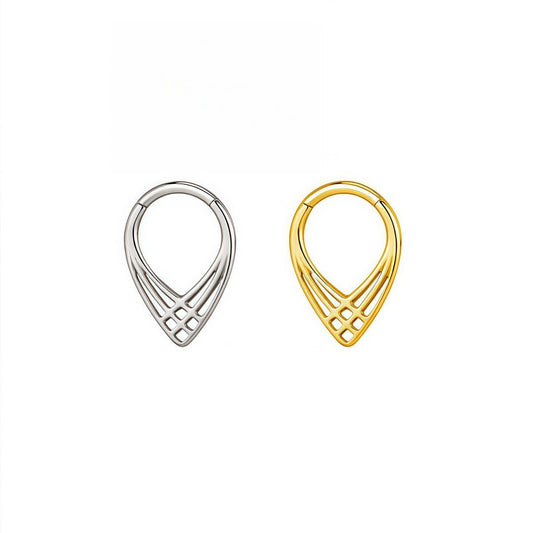 New Punk Polished Steel Teardrop Septum Ring
