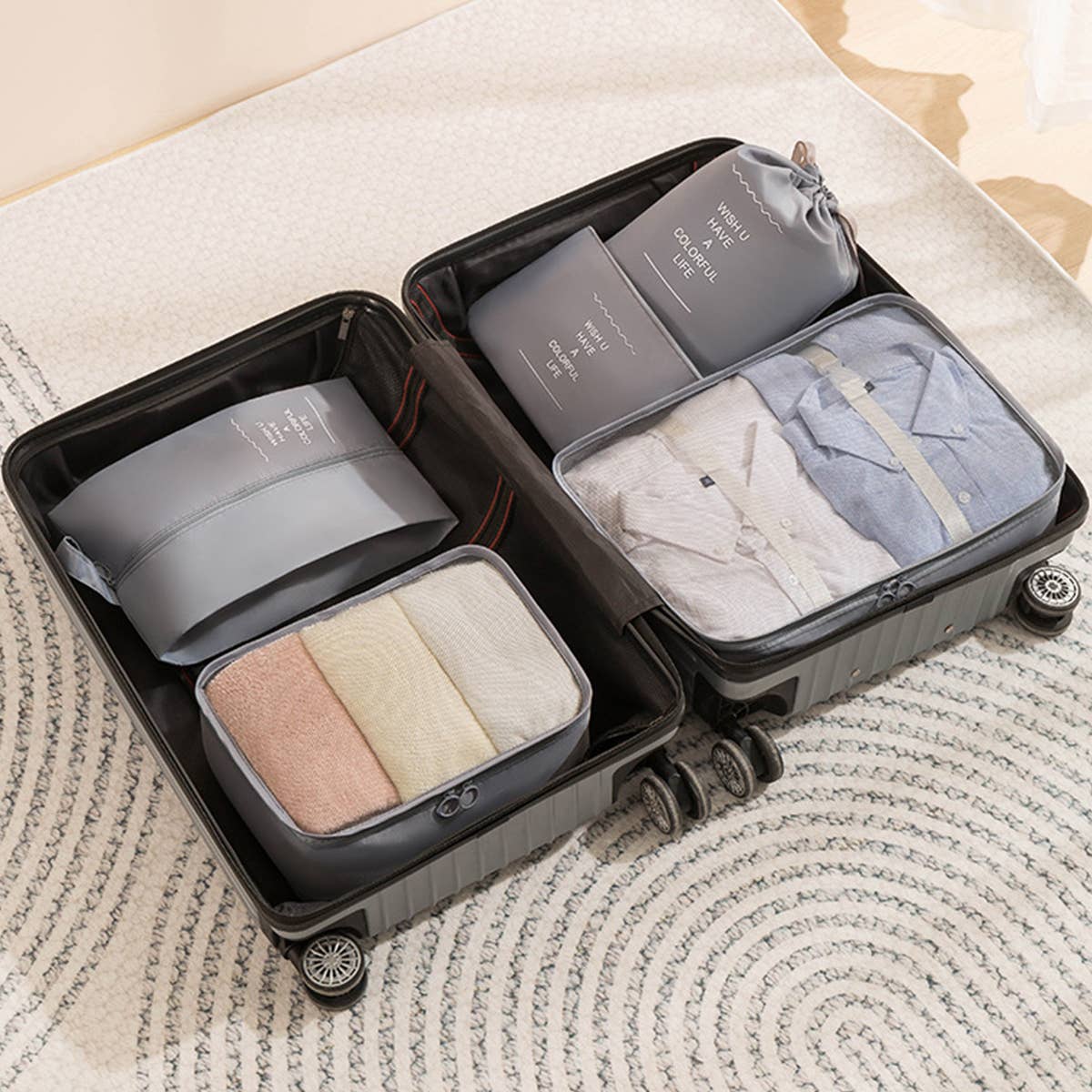 5SET LIGHTWEIGHT TRAVEL LUGGAGE ORGANIZER_CWAB0546