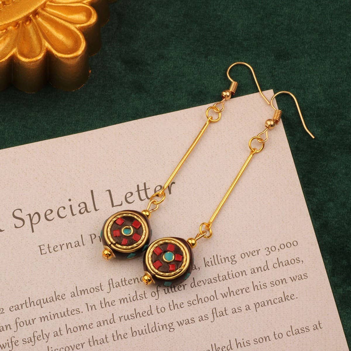 SIMPLE RETRO HANDMADE DESIGN EXOTIC EARRINGS_CWAJE3984