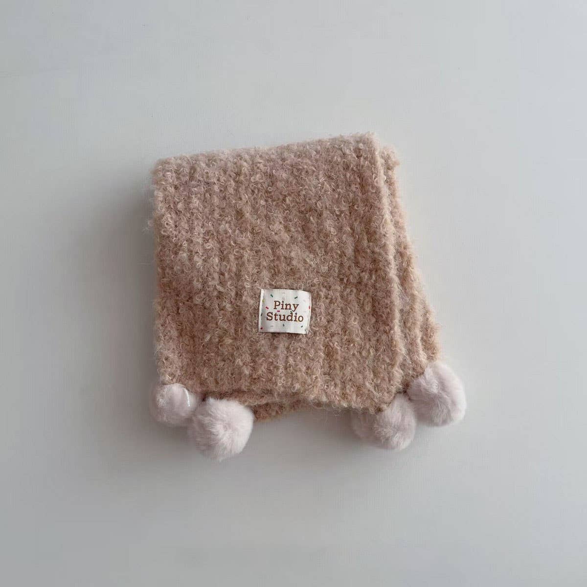 Cute Pom Pom Knit Scarf ?Neck Warmer for Kids