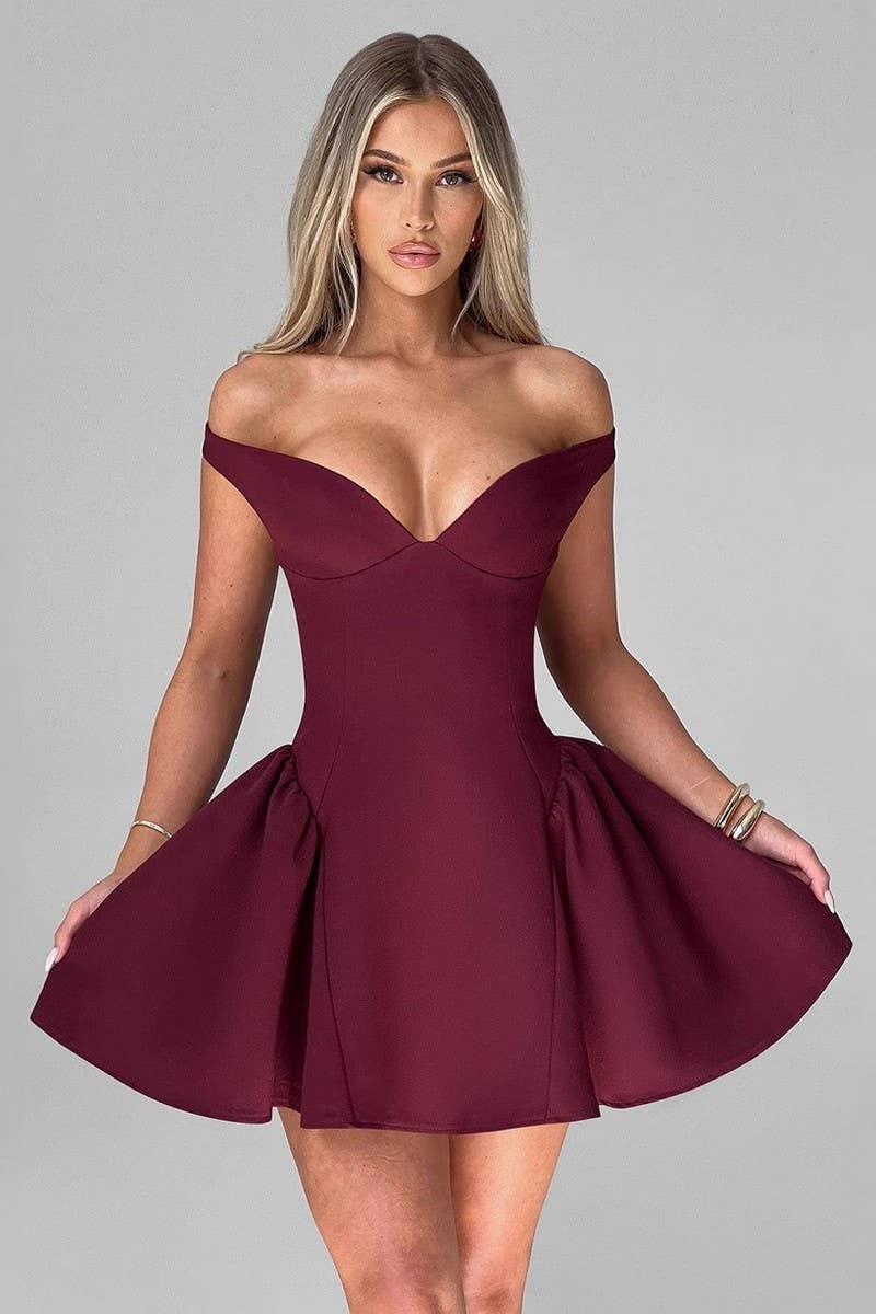 CWDSD8110_DEEP V-NECK BACKLESS SOLID EVENING DRESS