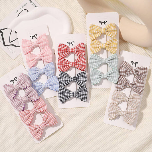 Girls¡¯ Plaid Lace Hair Clips ? Daily & Princess