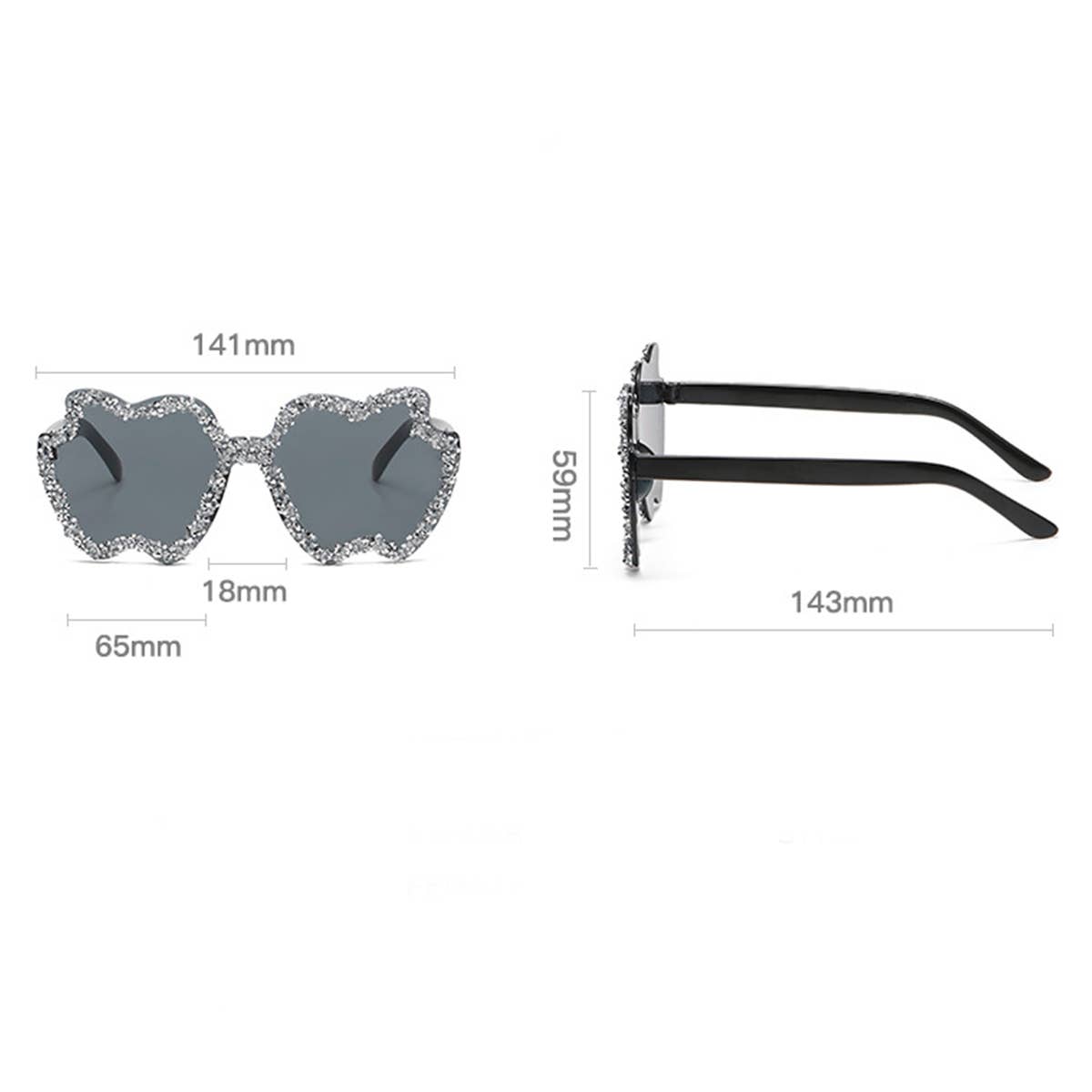 WOMEN DIAMOND TRANSPARENT SUNGLASSES