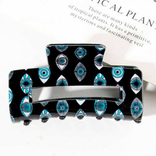 Gothic Eye PVC Hair Claw ? 8cm Rectangular Clip_CWAHA0741