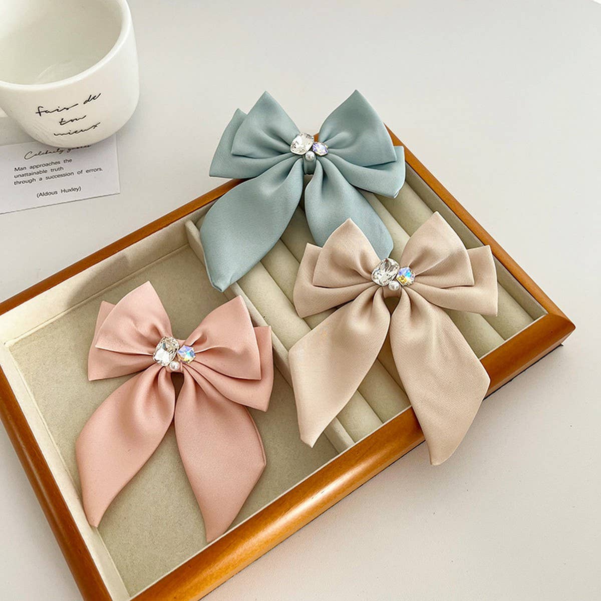 SIMPLE SOLID COLOR HIGH-END BOW HAIRPIN_CWAHA1179