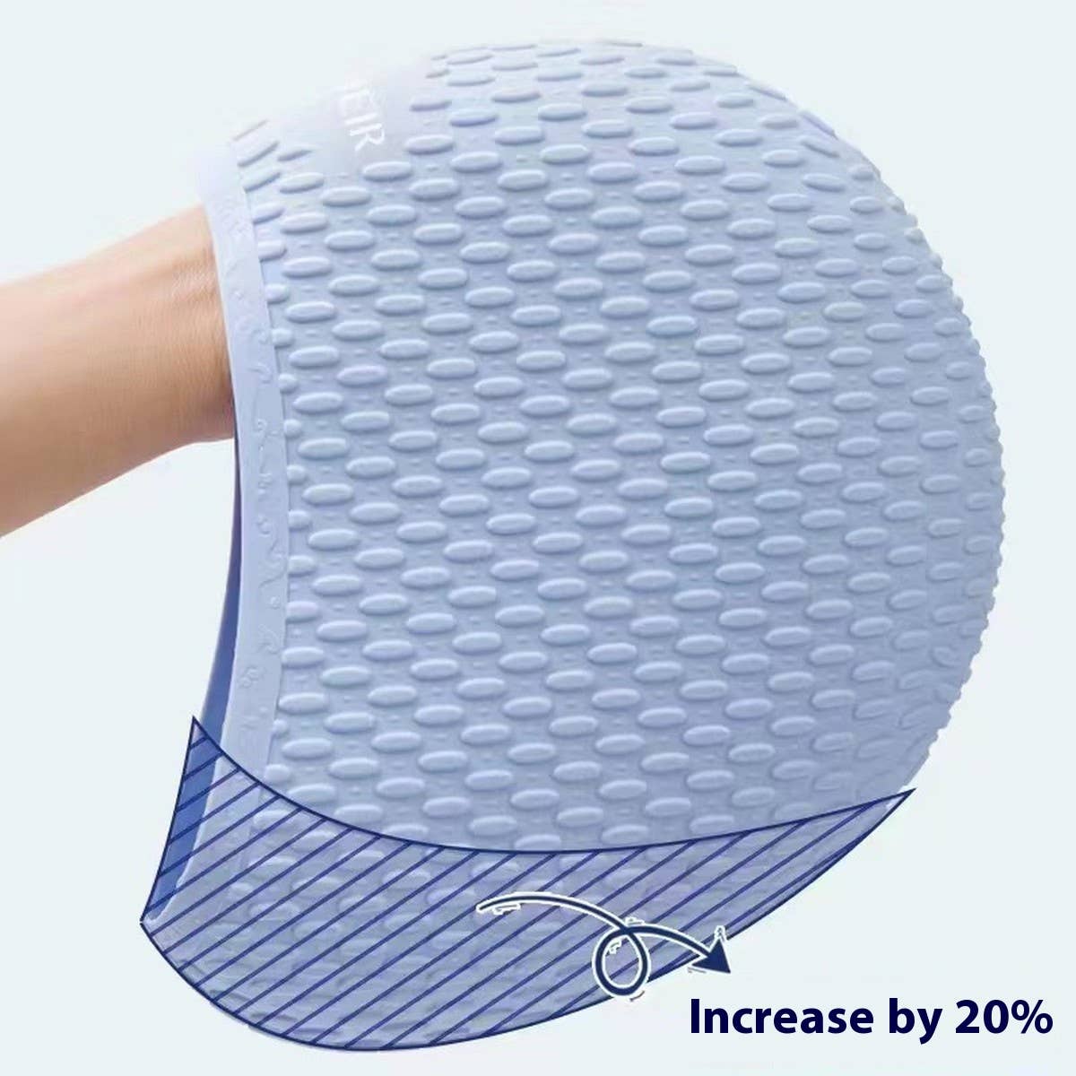 XL Silicone Bubble Swim Cap for Long Hair_CWMM6700
