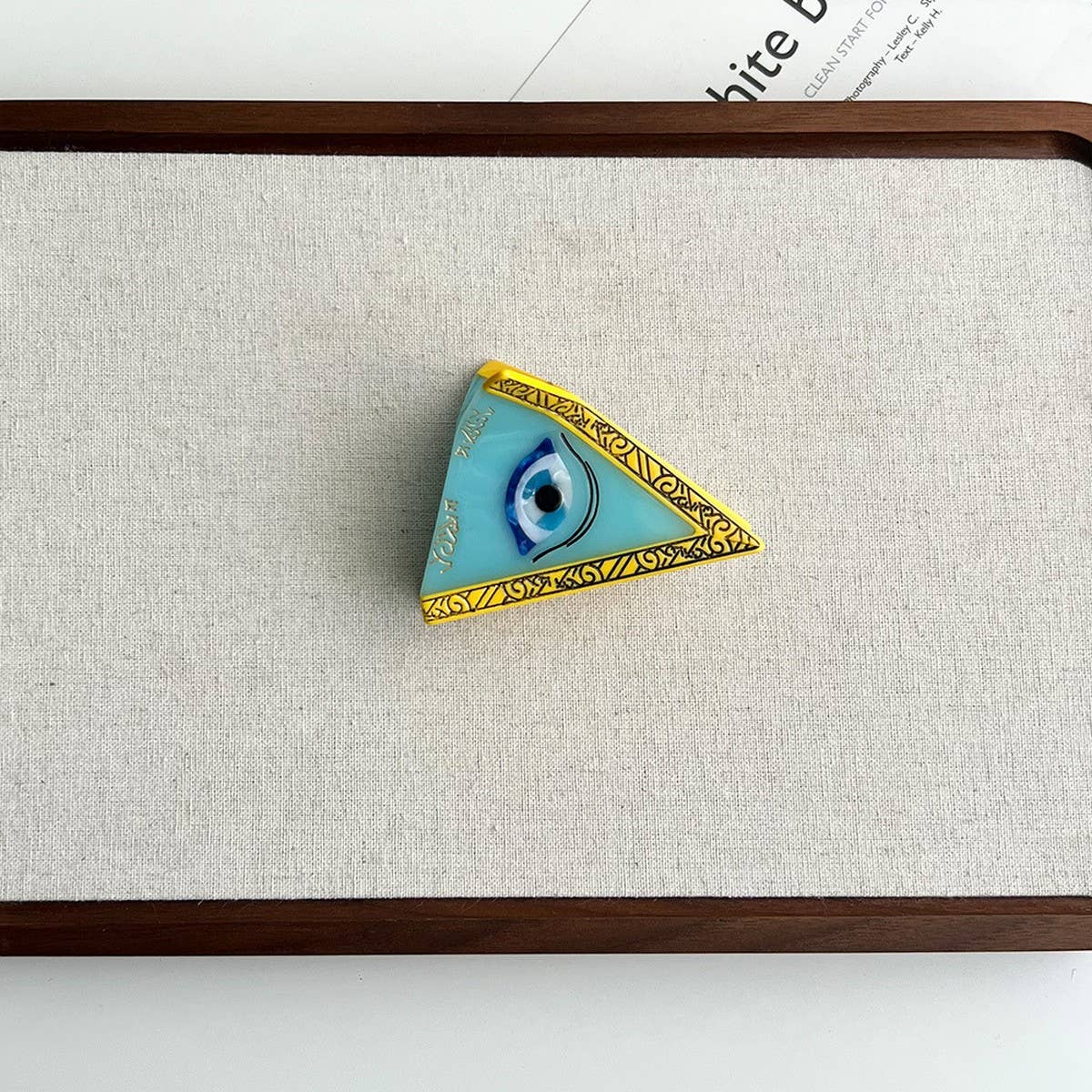 Eye Hand Acetate Large Hair Claw Clip for Women_CWAHA5776