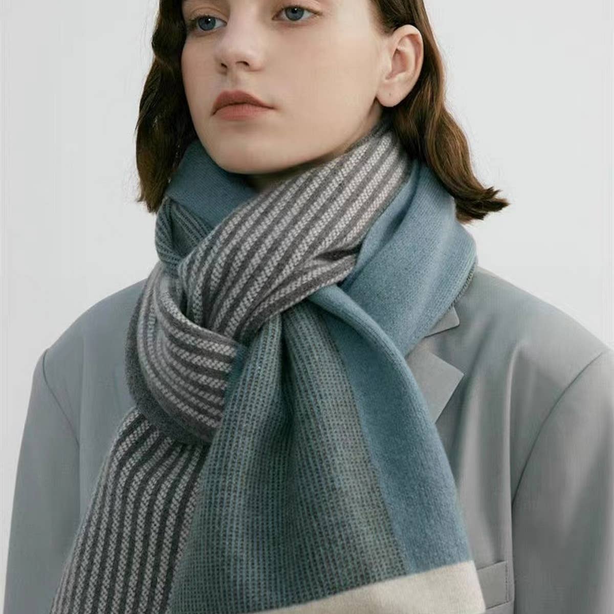 Knit Scarf - Unisex Elegant Winter Couples Wrap