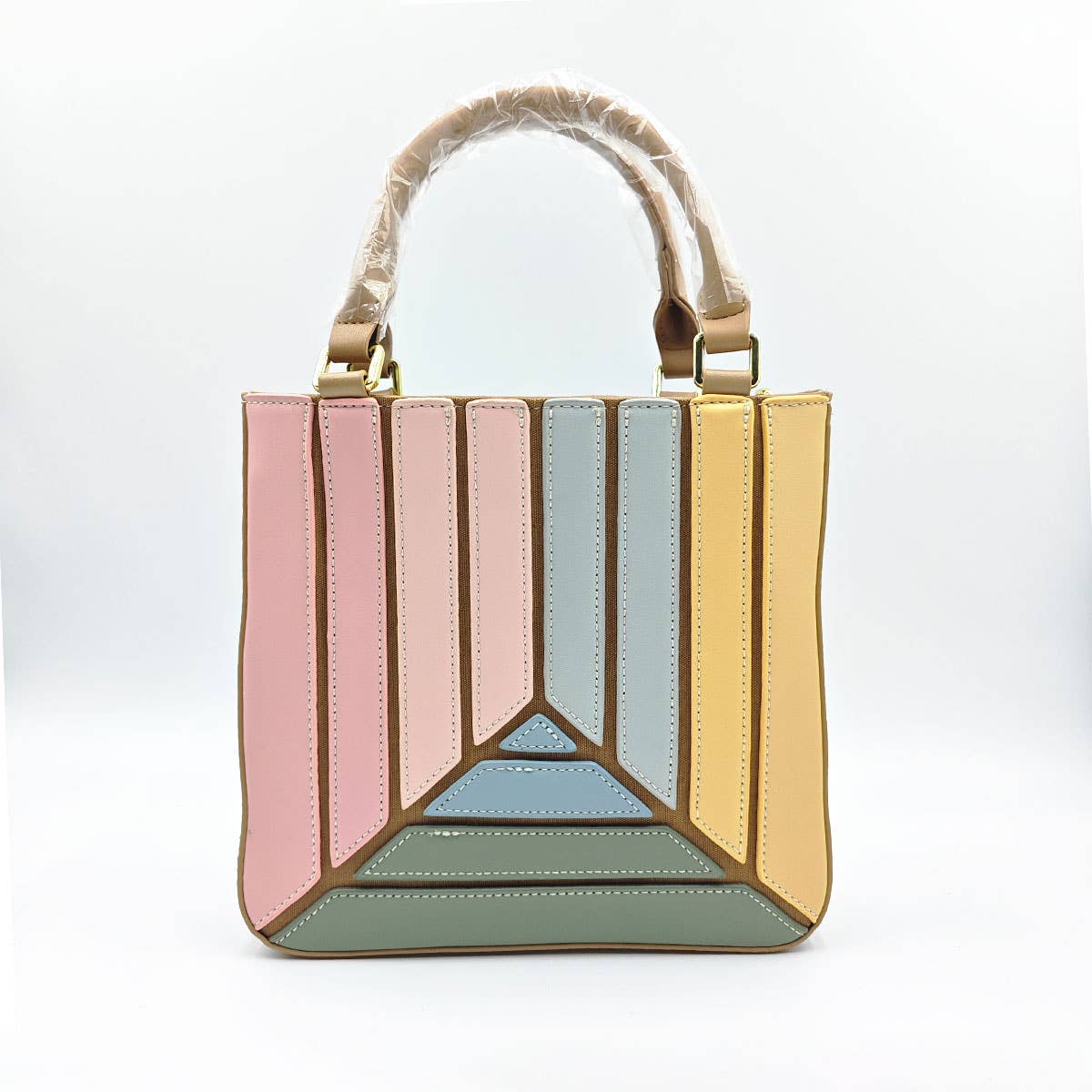 SPLICED RAINBOW SHOULDER BAG HANDBAG_CWAB1382