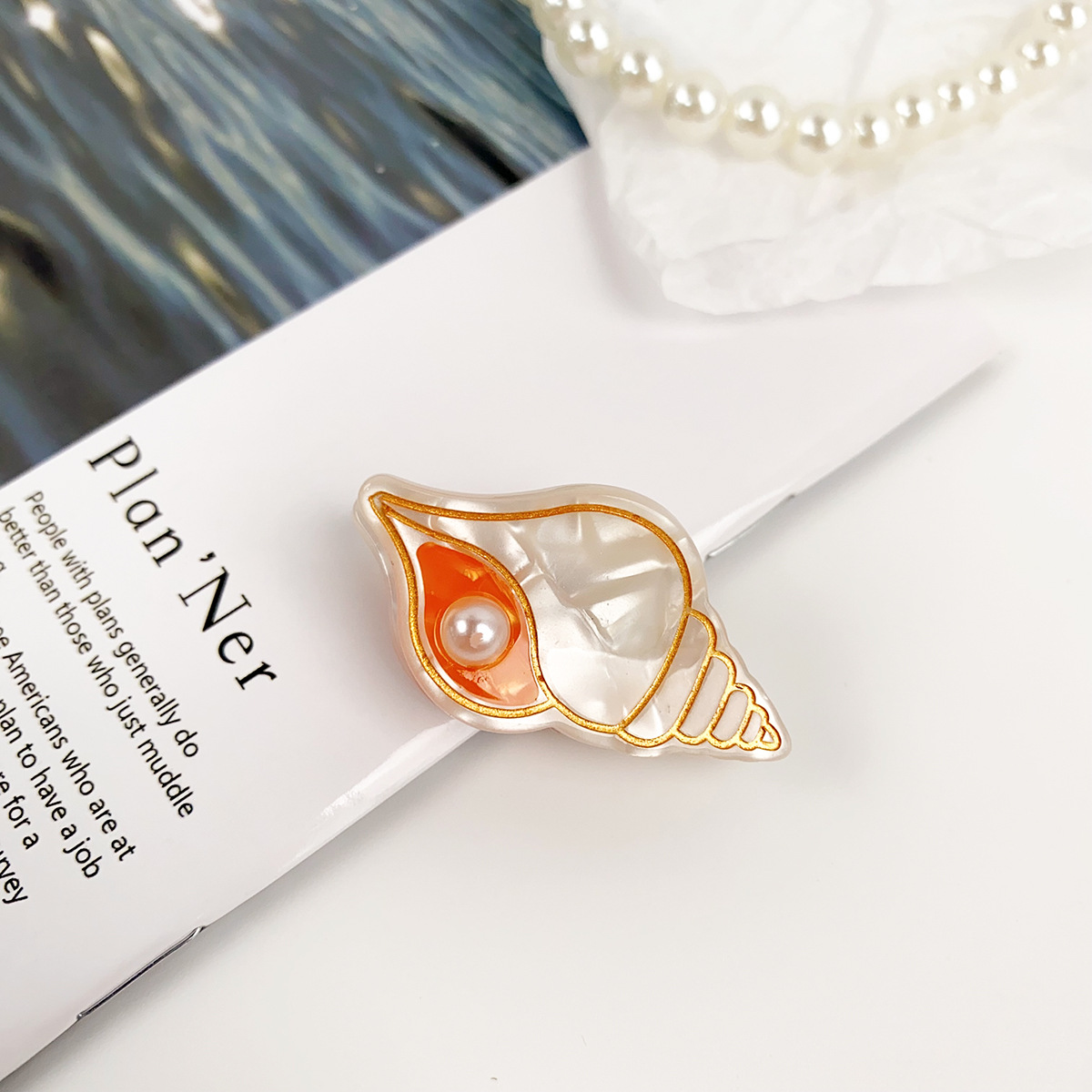 Ocean Style Claw Clip ??Cute Dolphin Shell_CWAHA1482