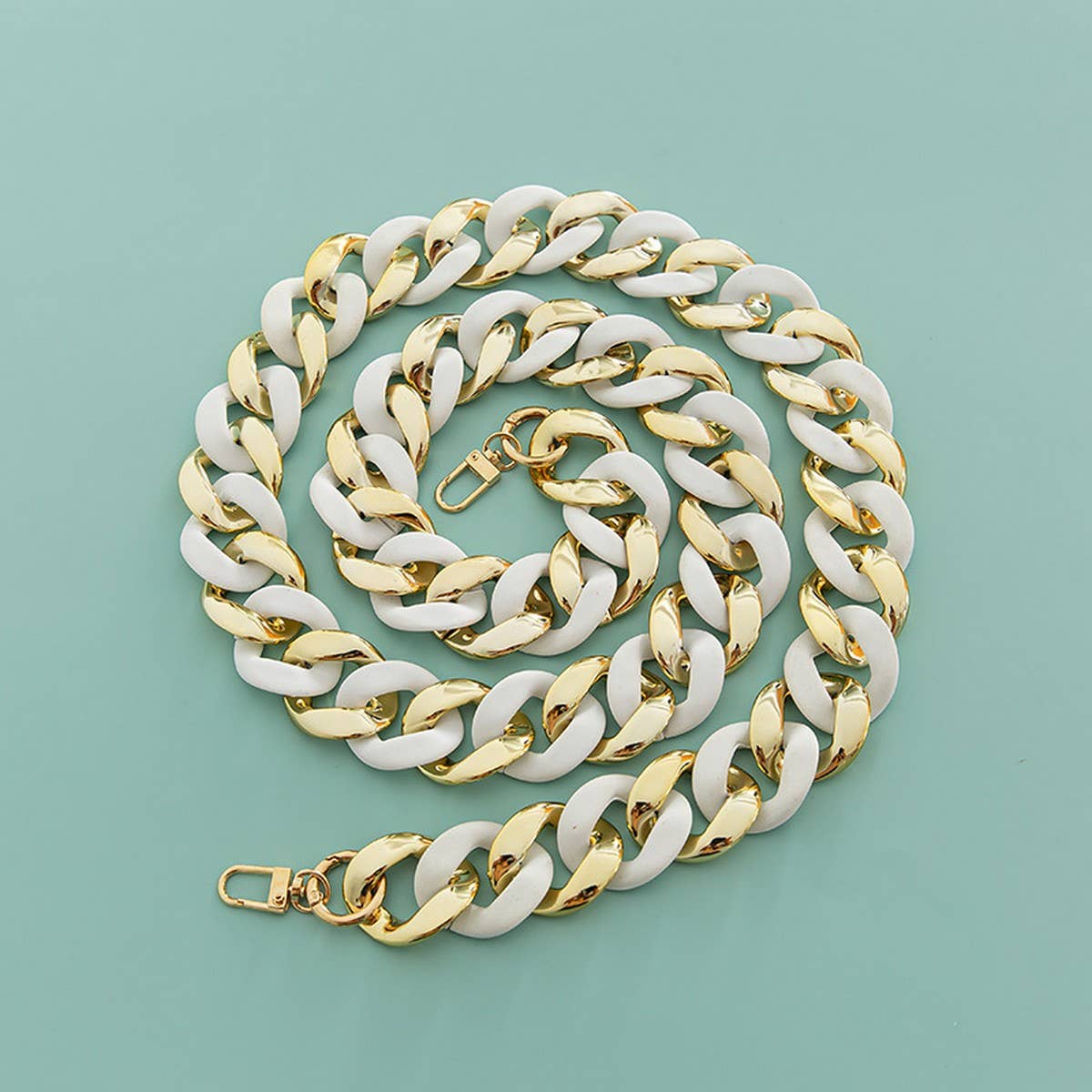 Large Resin Acrylic Bag Chain, Wide Strap_CWMM5065