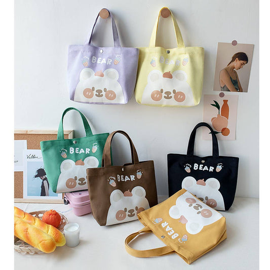 Spring Canvas Lunch Tote Bag for Women, Small_CWAB5671