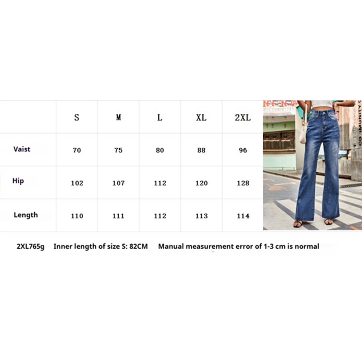 Classic Flare Jeans ? Mid Waist Washed Denim