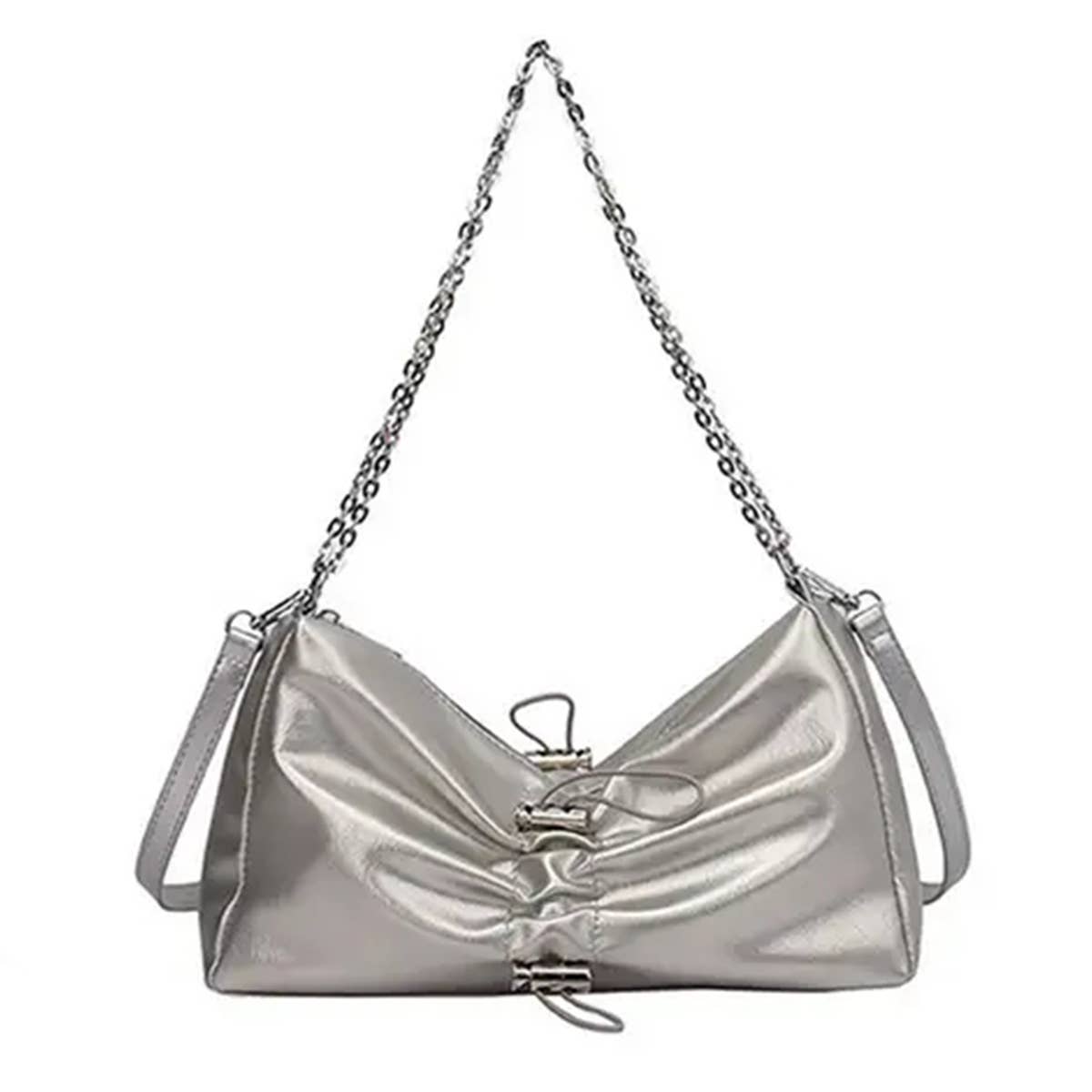 CHAIN PLEATED BAG VERSATILE SHOULDER BAG_CWAB2088