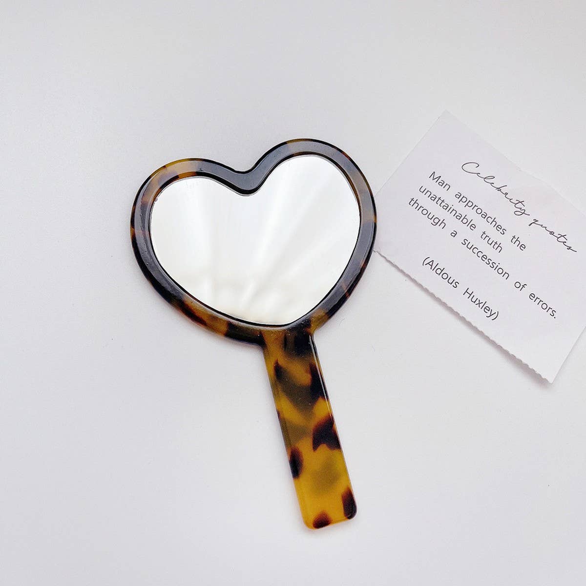 Retro Acetate Compact Mirror Geometric/Heart_CWMM6373