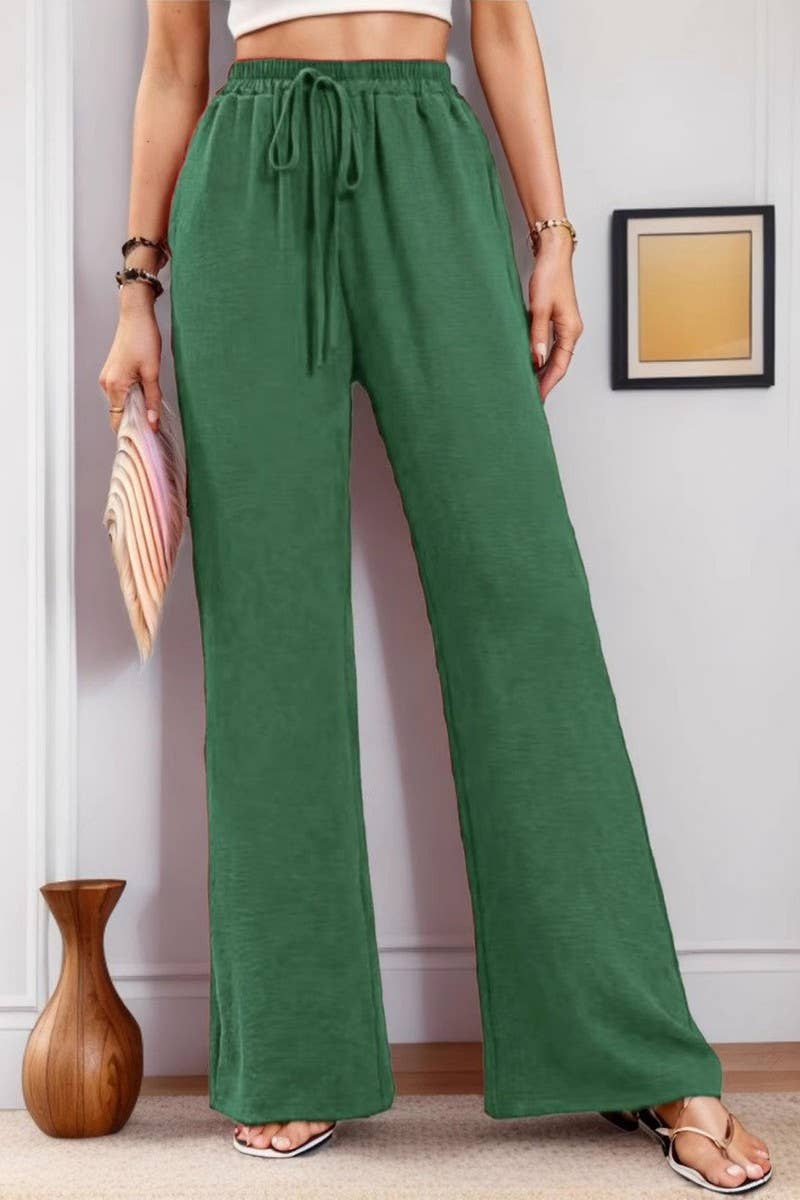 CWBLP1978_CASUAL DRAWSTRING WAIST POCKET RELAXED FIT PANTS